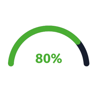 80% - wykres kołowy